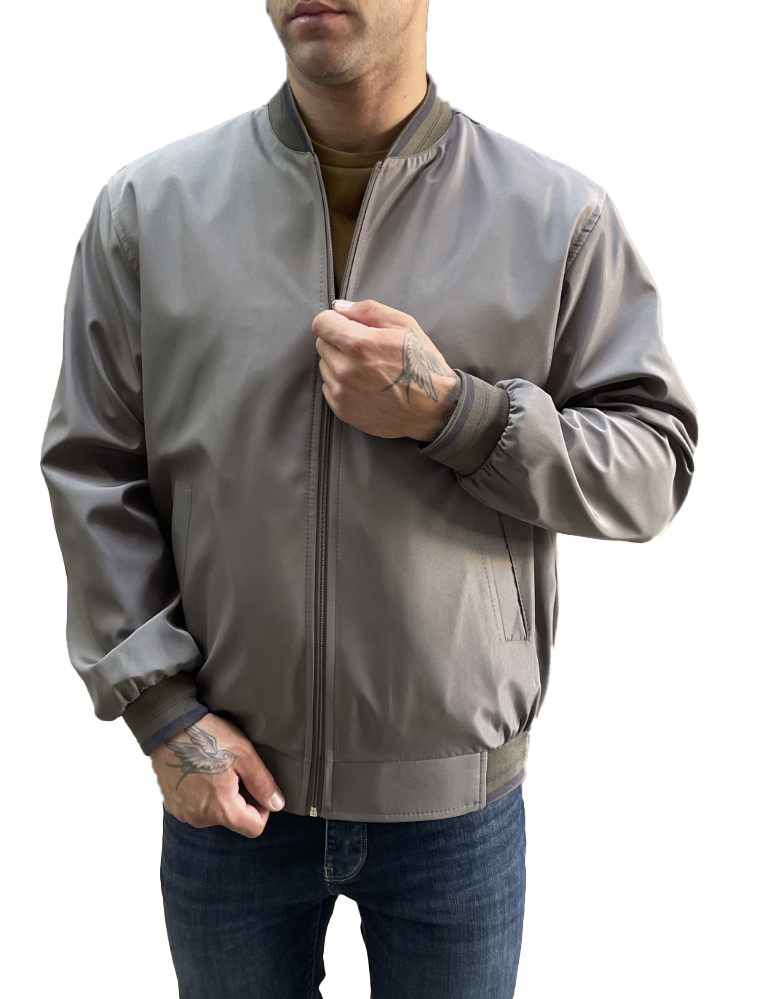 Ανδρικό χακί ελαφρύ Bomber Plus Size D1900X φωτογραφία